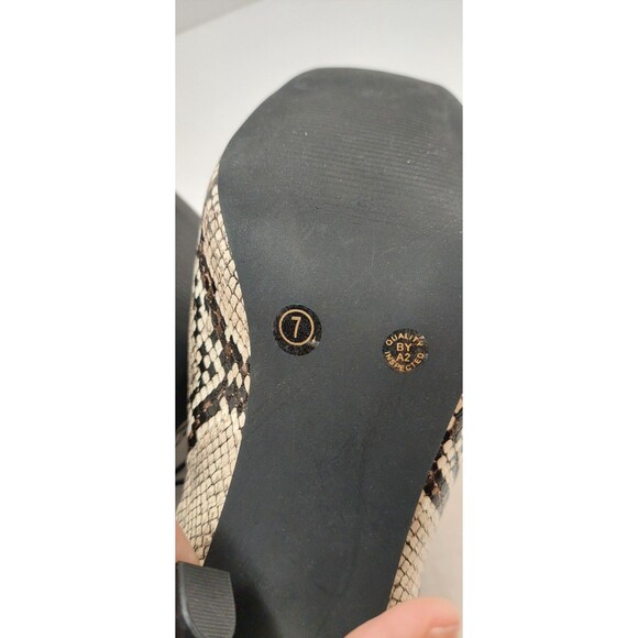 Worthington Women's Size 7 Shoe Square Toe Mule Natural Snake Print 7M Slip On - Picture 11 of 12